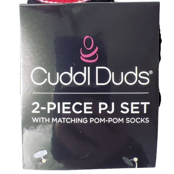 Cuddl Duds Womens Black Dogs Sweater Knit Socks Pajamas 3 Pc Sets Plus Sz 2X New - Picture 6 of 8
